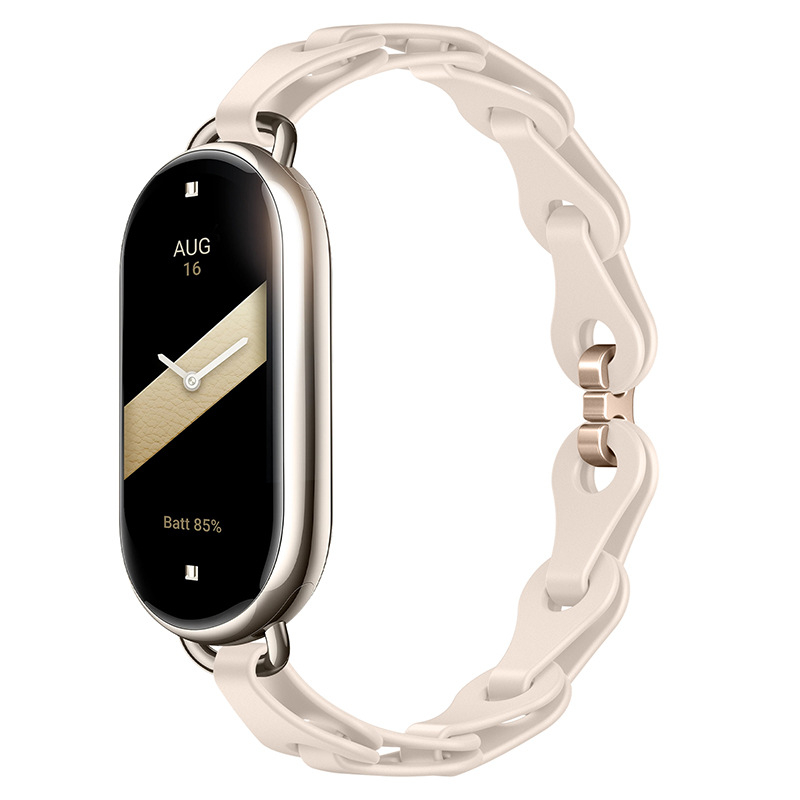 Sobib Xiaomi Mi Band 9 kellarihmale, moodne väljalõigatud käevõru, silikoonist kellarihm, Xiaomi 8 universaalne eramudel, asenduskäepael