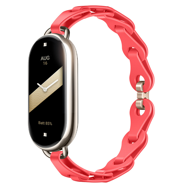 Sobib Xiaomi Mi Band 9 kellarihmale, moodne väljalõigatud käevõru, silikoonist kellarihm, Xiaomi 8 universaalne eramudel, asenduskäepael