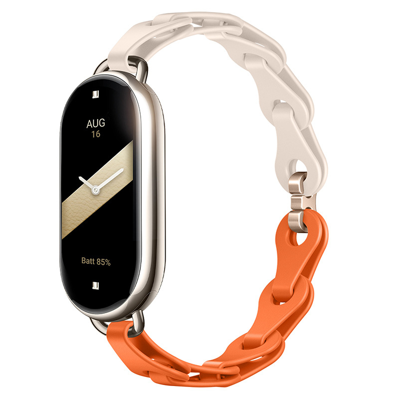 Sobib Xiaomi Mi Band 9 kellarihmale, moodne väljalõigatud käevõru, silikoonist kellarihm, Xiaomi 8 universaalne eramudel, asenduskäepael