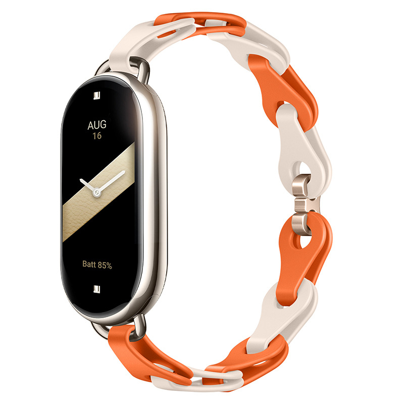 Sobib Xiaomi Mi Band 9 kellarihmale, moodne väljalõigatud käevõru, silikoonist kellarihm, Xiaomi 8 universaalne eramudel, asenduskäepael