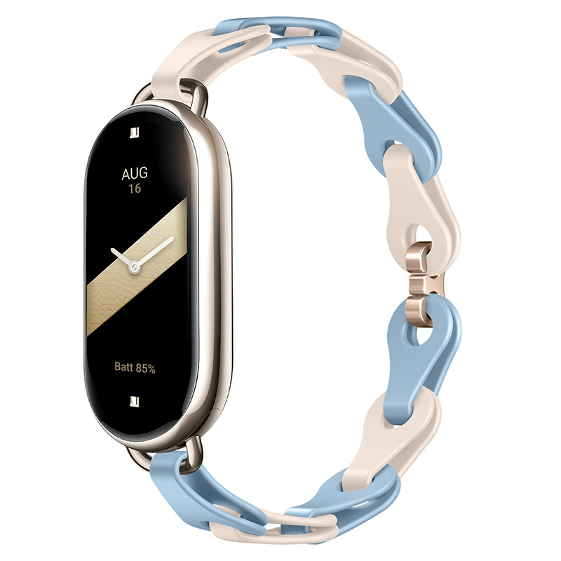 Sobib Xiaomi Mi Band 9 kellarihmale, moodne väljalõigatud käevõru, silikoonist kellarihm, Xiaomi 8 universaalne eramudel, asenduskäepael