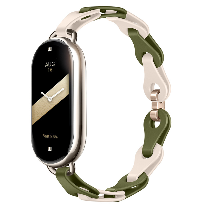 Sobib Xiaomi Mi Band 9 kellarihmale, moodne väljalõigatud käevõru, silikoonist kellarihm, Xiaomi 8 universaalne eramudel, asenduskäepael