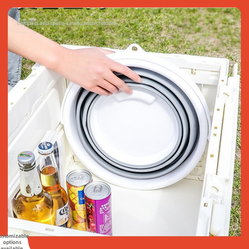 Υπαίθριος κουβάς ταξιδιού για ψάρεμα, στρογγυλός κουβάς, φοιτητικός κοιτώνας, μεγάλος κουβάς, πτυσσόμενος κουβάς, φορητός κουβάς αυτοκινήτου ✲ W18