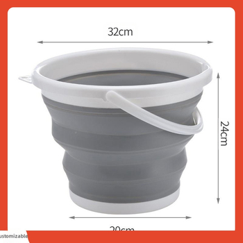 Υπαίθριος κουβάς ταξιδιού για ψάρεμα, στρογγυλός κουβάς, φοιτητικός κοιτώνας, μεγάλος κουβάς, πτυσσόμενος κουβάς, φορητός κουβάς αυτοκινήτου ✲ W18