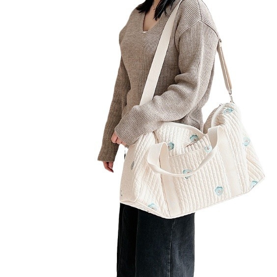 Dienvidkorejas jaunā izšūtā ceļojumu soma, lielas ietilpības bagāžas soma, viegla, pārnēsājama kurjera soma Bostonas soma