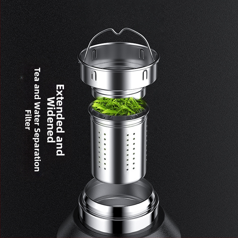 Термос 316, термос за външен монтаж с голям капацитет, преносим термос за кола с филтър за кошче за чай, термос за чай