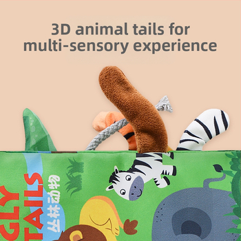 Tarpvalstybinė vaikų uodegos audinio knyga, edukacinė žaislų knyga, negali suplėšyti kūdikio audinio knygos žiedo popieriaus, nušvitimo knyga, ankstyvojo ugdymo žaislai