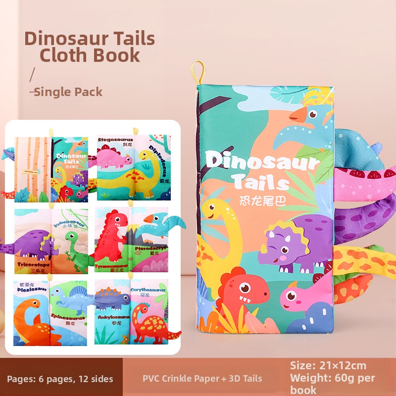 Tarpvalstybinė vaikų uodegos audinio knyga, edukacinė žaislų knyga, negali suplėšyti kūdikio audinio knygos žiedo popieriaus, nušvitimo knyga, ankstyvojo ugdymo žaislai