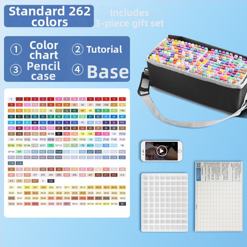 Žymeklio kostiumas, 262 spalvų pečių krepšys, tapybos, dailės, mokyklos reikmenys, dailės mokiniams, didmeninė prekyba, vienetinė prekyba, didmeninė prekyba