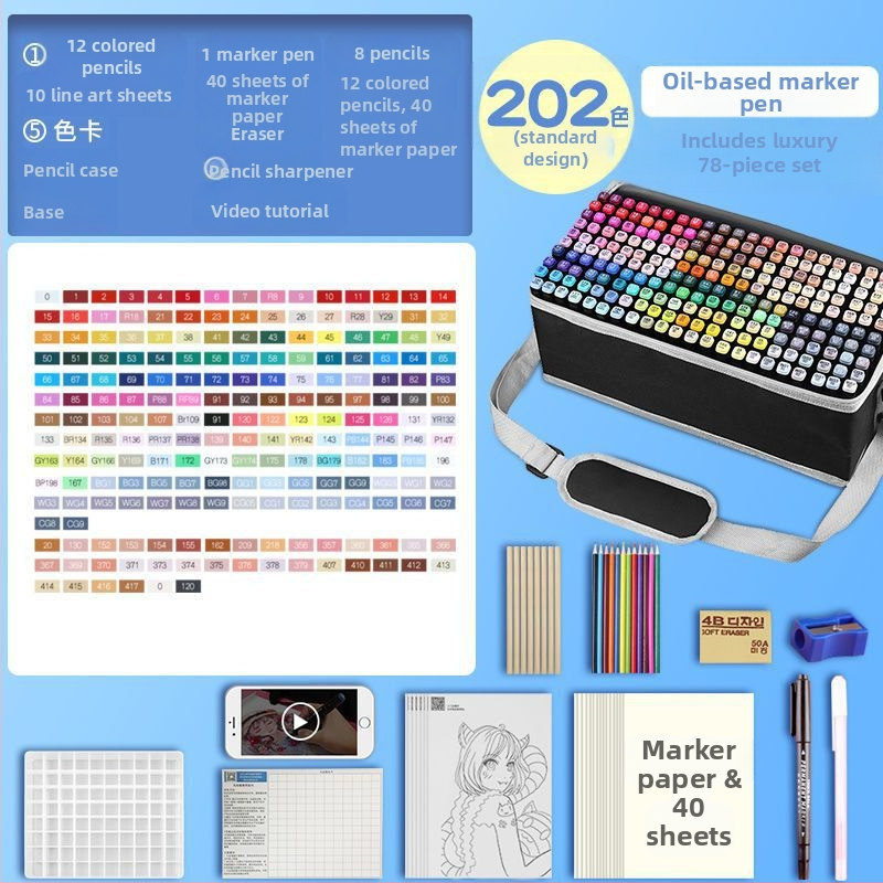 Žymeklio kostiumas, 262 spalvų pečių krepšys, tapybos, dailės, mokyklos reikmenys, dailės mokiniams, didmeninė prekyba, vienetinė prekyba, didmeninė prekyba