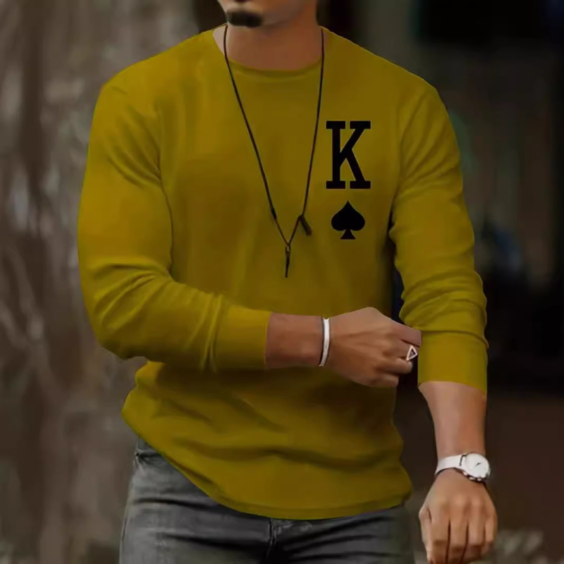 2024. aasta meeste disainiga lihtne sügisene vabaaja moodne lahtise pulloveriga pikkade varrukatega kampsun ME1