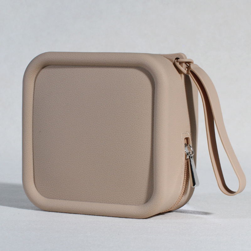 2024. gada silikona uzglabāšanas maza kvadrātveida soma ar lielu ietilpību, pārnēsājama atslēgu uzglabāšanas soma, lūpu krāsa, grims, monētu maciņš, ūdensizturīgs