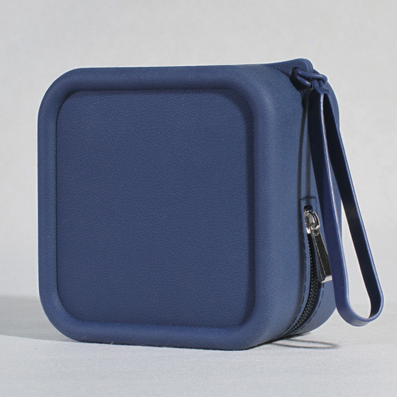 2024. gada silikona uzglabāšanas maza kvadrātveida soma ar lielu ietilpību, pārnēsājama atslēgu uzglabāšanas soma, lūpu krāsa, grims, monētu maciņš, ūdensizturīgs