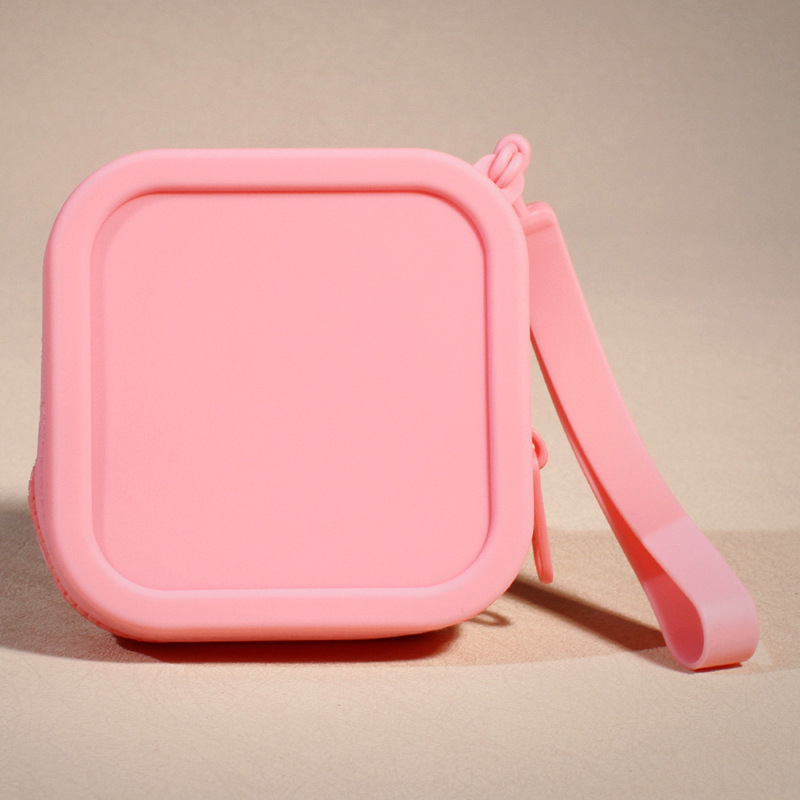 2024. gada silikona uzglabāšanas maza kvadrātveida soma ar lielu ietilpību, pārnēsājama atslēgu uzglabāšanas soma, lūpu krāsa, grims, monētu maciņš, ūdensizturīgs