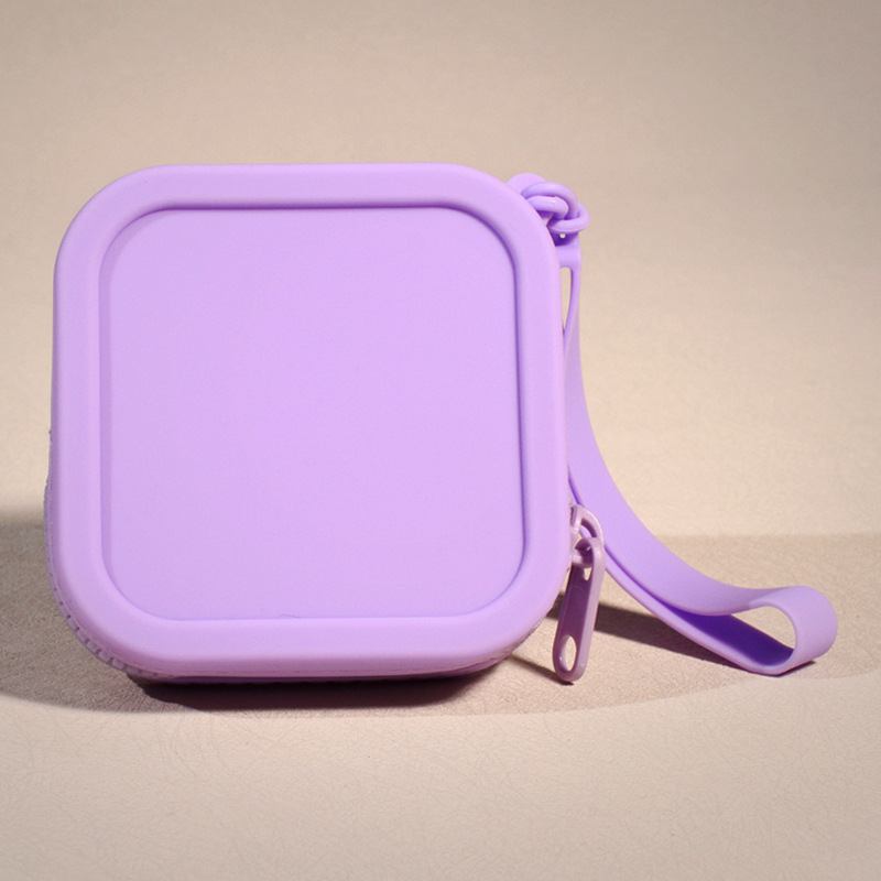 2024. gada silikona uzglabāšanas maza kvadrātveida soma ar lielu ietilpību, pārnēsājama atslēgu uzglabāšanas soma, lūpu krāsa, grims, monētu maciņš, ūdensizturīgs