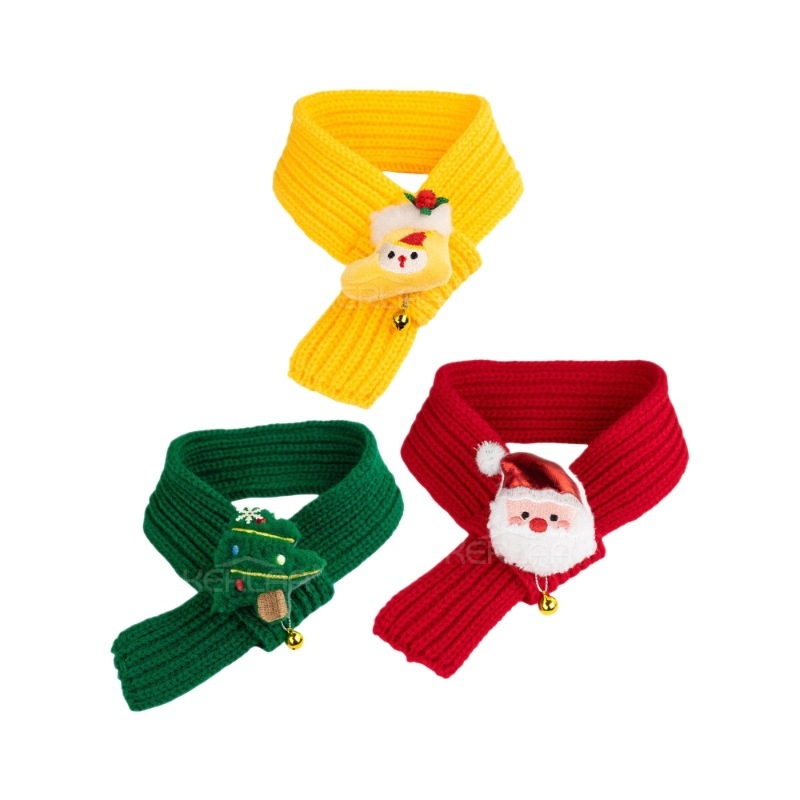 Lemmikloomade uusaasta villane koera-kassi sall pidulik jõulukleit talvine soe kutsikas sünnipäeva lemmiklooma sall