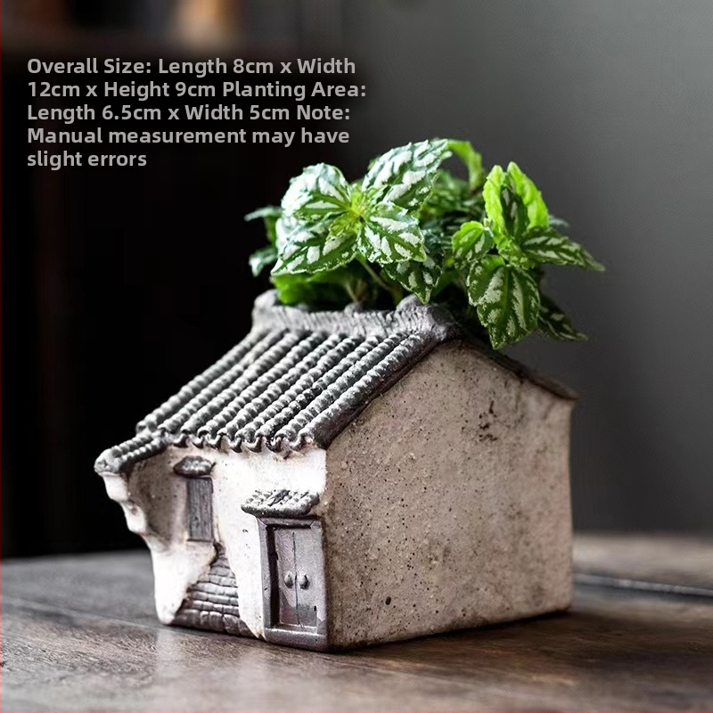 Декорация от бамбукови саксии за цветя в ретро стил, креативна зелена саксия за цветя в аквариум, пейзажна декорация за домашен офис