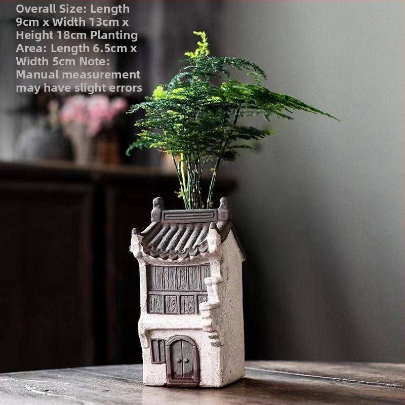 Декорация от бамбукови саксии за цветя в ретро стил, креативна зелена саксия за цветя в аквариум, пейзажна декорация за домашен офис