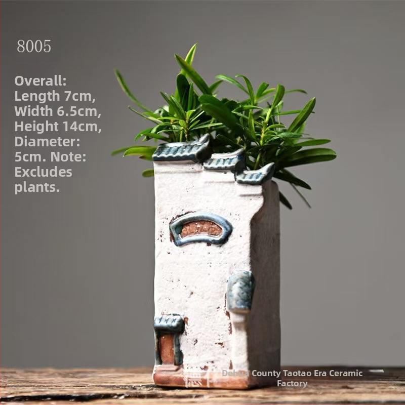 Декорация от бамбукови саксии за цветя в ретро стил, креативна зелена саксия за цветя в аквариум, пейзажна декорация за домашен офис