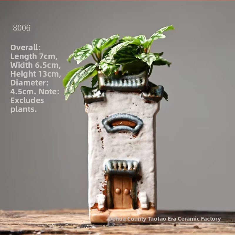 Декорация от бамбукови саксии за цветя в ретро стил, креативна зелена саксия за цветя в аквариум, пейзажна декорация за домашен офис