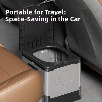 Πτυσσόμενη τουαλέτα αυτοκινήτου φορητή τουαλέτα ενηλίκων αυτο-οδήγησης κάμπινγκ εξωτερικού χώρου έκτακτης ανάγκης σκλήρυνσης τουαλέτα κινητή τουαλέτα