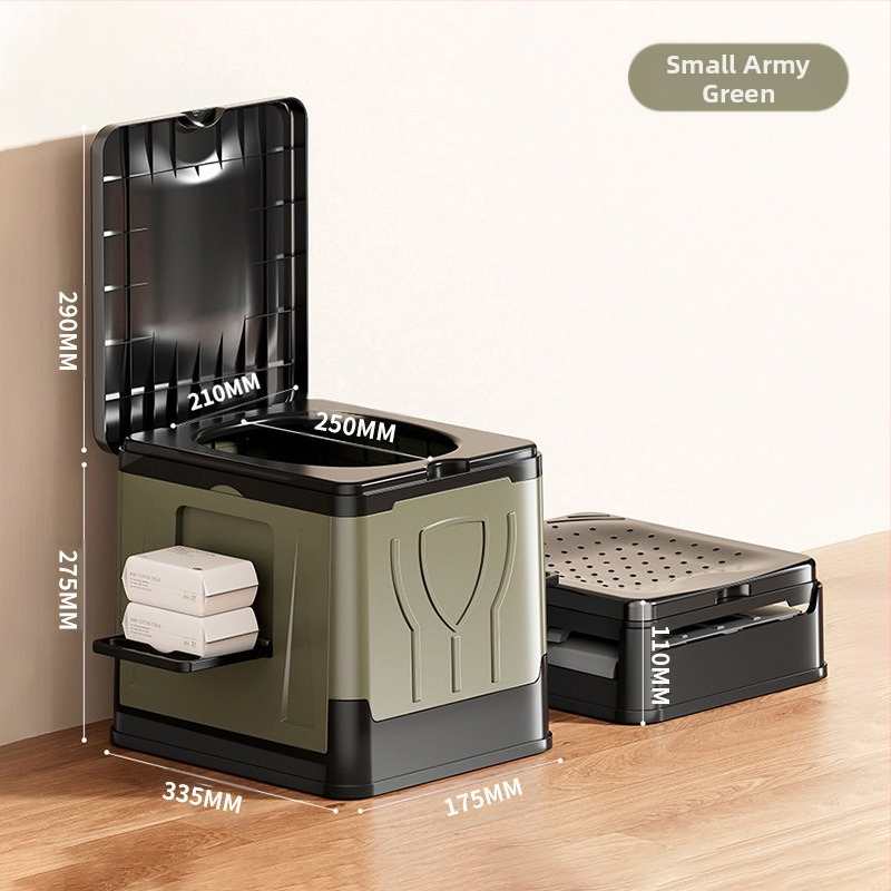 Autosse kokkupandav tualett kaasaskantav täiskasvanutele mõeldud isejuhtiv telkimisvarustus välistingimustes kasutatav hädaolukorras kõvenev tualett mobiilne tualett