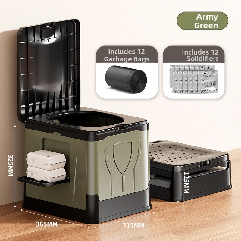 Autosse kokkupandav tualett kaasaskantav täiskasvanutele mõeldud isejuhtiv telkimisvarustus välistingimustes kasutatav hädaolukorras kõvenev tualett mobiilne tualett