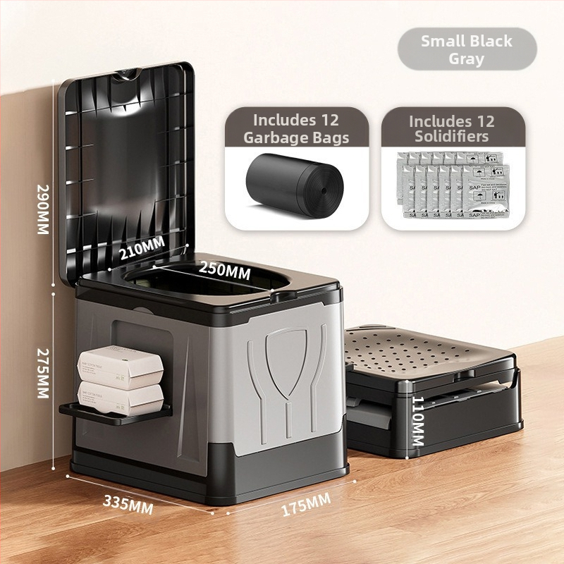 Autosse kokkupandav tualett kaasaskantav täiskasvanutele mõeldud isejuhtiv telkimisvarustus välistingimustes kasutatav hädaolukorras kõvenev tualett mobiilne tualett