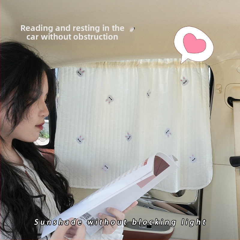 Анимационни завеси за кола, сладка слънцезащита за кола, топлоизолация, странични блокове за сенник, летни прибиращи се странични завеси за сенник за кола