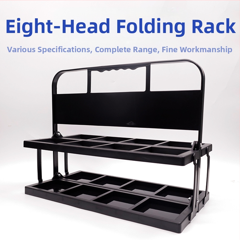 Сгъваема стойка за вино с осем отвора, осем глави, преносима стойка за напитки, спортна поставка за бутилки с вода