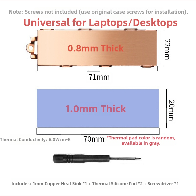 Qiao Sibo M.2-3 tahkis-draivi radiaator M2 soojusjuhtiv leht SSD2280 Armor nvme jahutusradiaator PS5