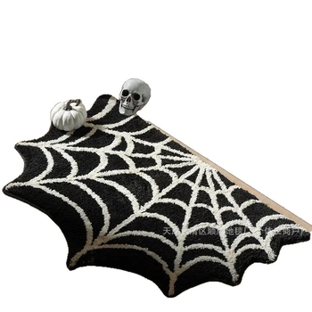 Piiriülene Halloweeni naljaka kujuga kašmiirist vannitoa libisemiskindel matt, koomiksiga sissepääsu uksematt, Temu dropshipping põrandamatt