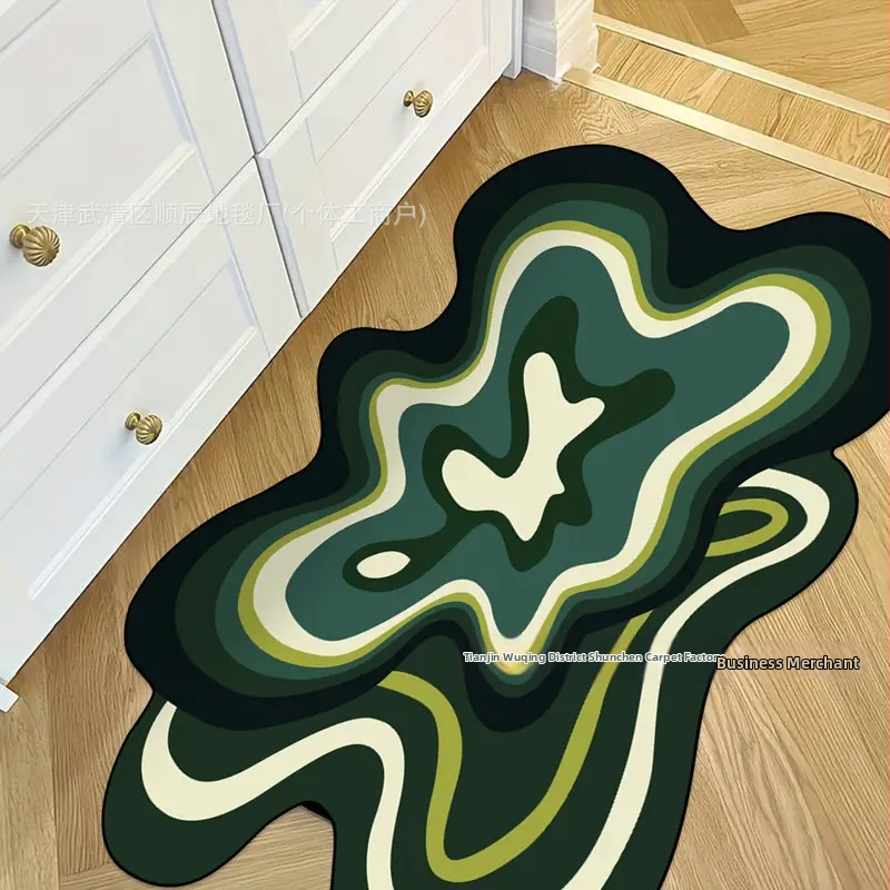 Piiriülene Halloweeni naljaka kujuga kašmiirist vannitoa libisemiskindel matt, koomiksiga sissepääsu uksematt, Temu dropshipping põrandamatt