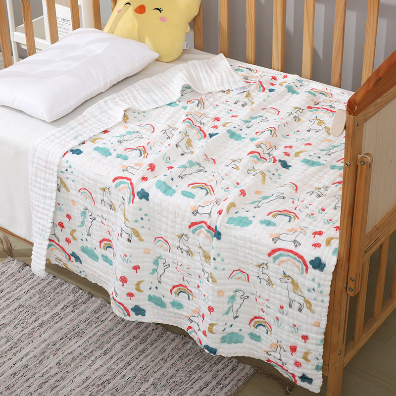 Didmeninė prekyba darželio vaikams skirtais rankšluosčiais, dengtais marlės raštu, vaikiška antklode, dengta kūdikio animacinių filmukų maišeliu