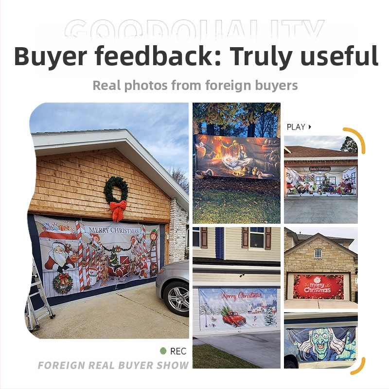 Vianočné vonkajšie garáže zdobia pozadie látka slávnostná atmosféra tapisérie cezhraničný zdroj Amazonské výbuchy