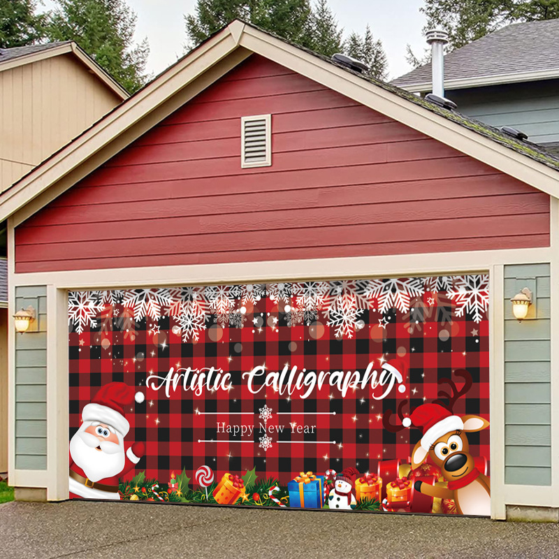Kalėdiniai lauko garažai puošia foną, audinį, šventinę atmosferą, gobelenus, tarpvalstybinį šaltinį, „Amazon“ sprogimus