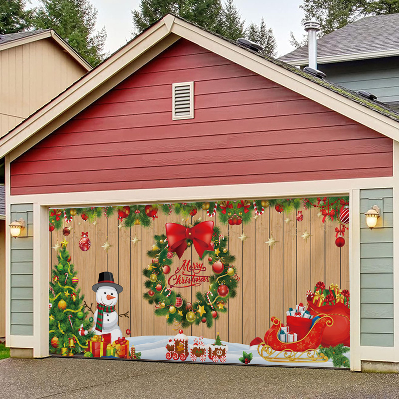 Kalėdiniai lauko garažai puošia foną, audinį, šventinę atmosferą, gobelenus, tarpvalstybinį šaltinį, „Amazon“ sprogimus