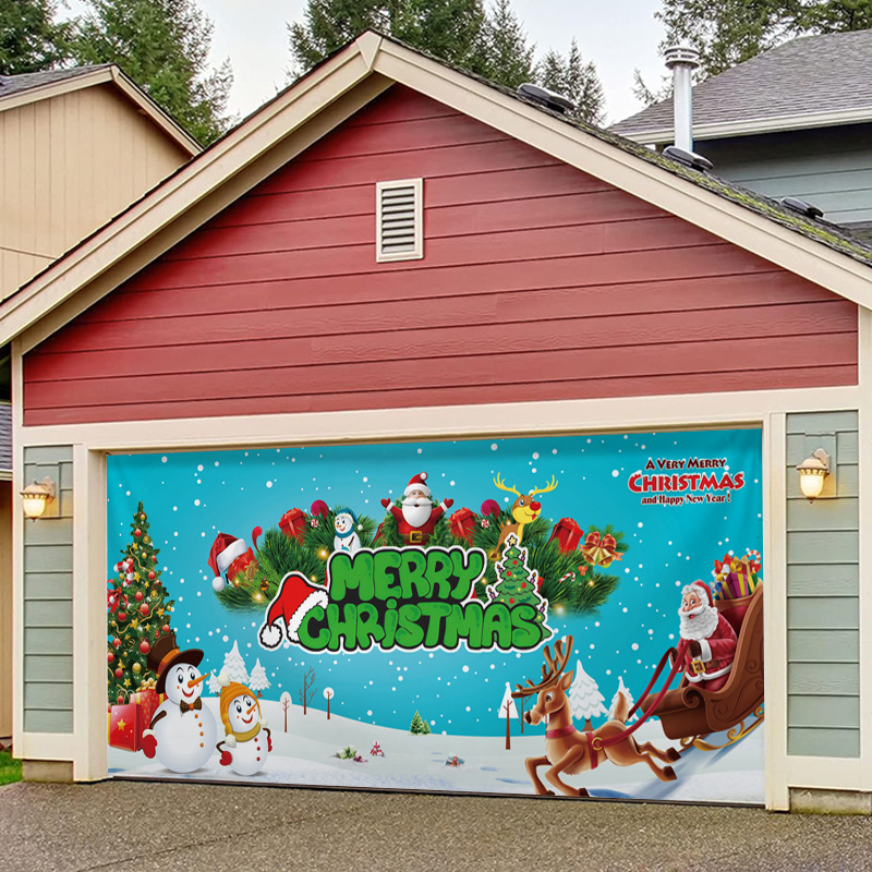 Kalėdiniai lauko garažai puošia foną, audinį, šventinę atmosferą, gobelenus, tarpvalstybinį šaltinį, „Amazon“ sprogimus