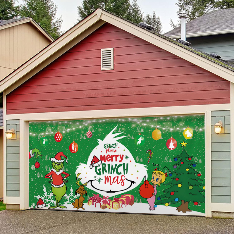 Kalėdiniai lauko garažai puošia foną, audinį, šventinę atmosferą, gobelenus, tarpvalstybinį šaltinį, „Amazon“ sprogimus