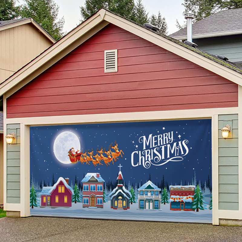 Kalėdiniai lauko garažai puošia foną, audinį, šventinę atmosferą, gobelenus, tarpvalstybinį šaltinį, „Amazon“ sprogimus