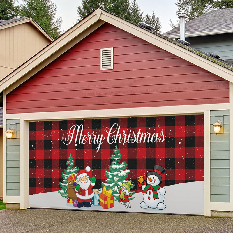 Kalėdiniai lauko garažai puošia foną, audinį, šventinę atmosferą, gobelenus, tarpvalstybinį šaltinį, „Amazon“ sprogimus