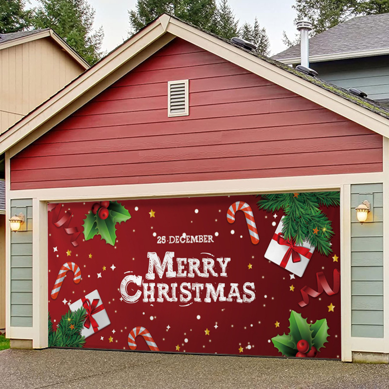 Kalėdiniai lauko garažai puošia foną, audinį, šventinę atmosferą, gobelenus, tarpvalstybinį šaltinį, „Amazon“ sprogimus