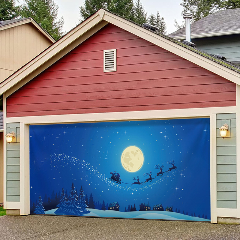 Kalėdiniai lauko garažai puošia foną, audinį, šventinę atmosferą, gobelenus, tarpvalstybinį šaltinį, „Amazon“ sprogimus