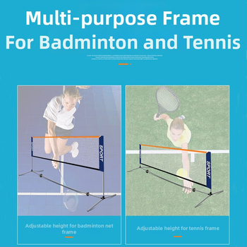 Lauko mobilus nerūdijančio plieno nešiojamas paprastas teniso tinklo stovas lauko, vidaus, standartinis trumpas teniso stovas namams