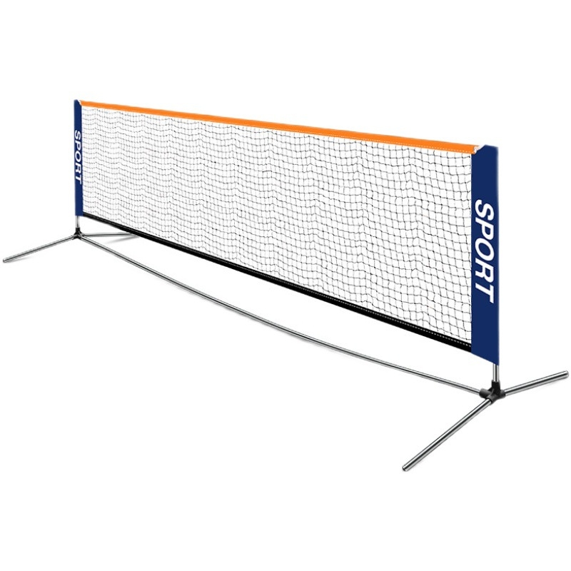 Lauko mobilus nerūdijančio plieno nešiojamas paprastas teniso tinklo stovas lauko, vidaus, standartinis trumpas teniso stovas namams