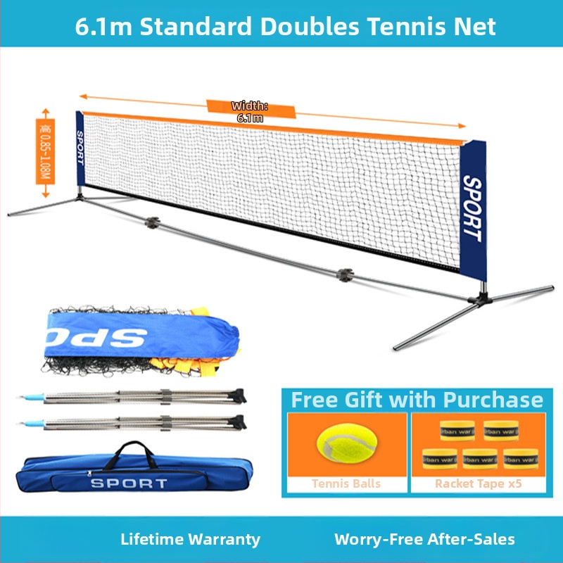 Lauko mobilus nerūdijančio plieno nešiojamas paprastas teniso tinklo stovas lauko, vidaus, standartinis trumpas teniso stovas namams