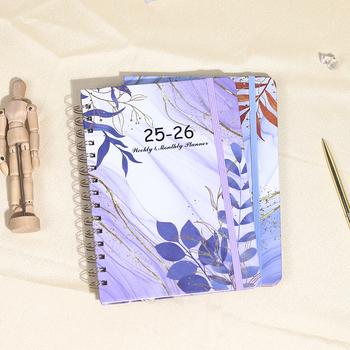 26-годишен пълен цветен английски планировчик, седмичен дневник A5, учебен график, тетрадка с вмъкване