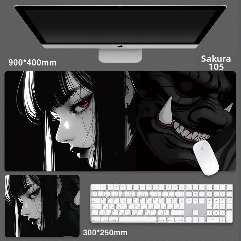 Cartoon Anime Huo Shadow Ida hiirematt suur Advanced Sense mängu hiirematt e-spordi klaviatuur arvutilaua randmepadi