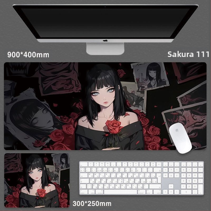 Cartoon Anime Huo Shadow Ida hiirematt suur Advanced Sense mängu hiirematt e-spordi klaviatuur arvutilaua randmepadi