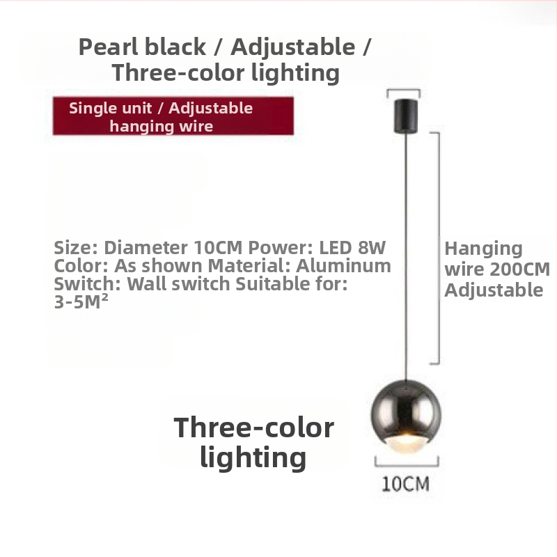 Öökülje rippvalgusti internetist populaarne rippvalgusti reguleeritava kõrgusega magamistoa öökülje rippvalgusti uue stiiliga väike rippvalgusti ühe kangaga nööriga rippvalgusti